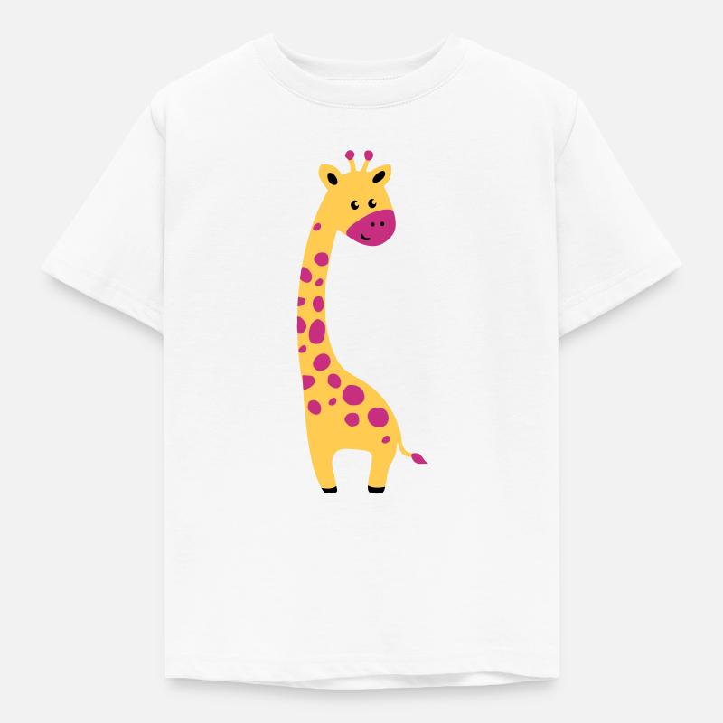cute giraffe - Kids' T-Shirt - white