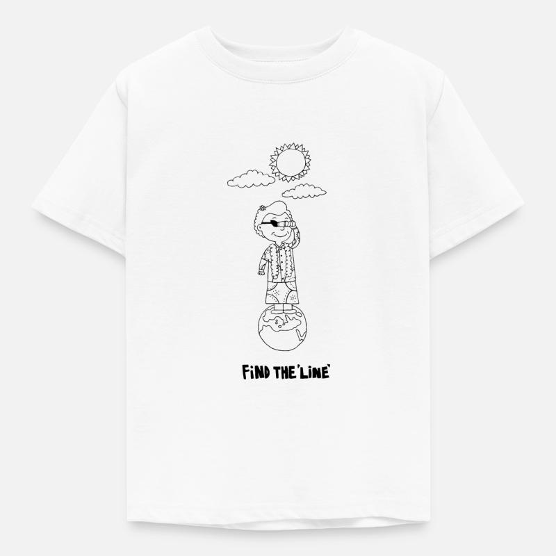 Find the Line - Kids' T-Shirt - white