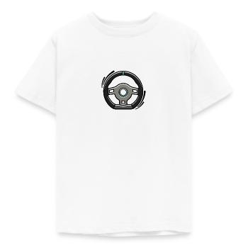 Dessin volant voiture de course voiture de sport - T-shirt Enfant - blanc - Devant - AI Model Kid Male (0cm)
