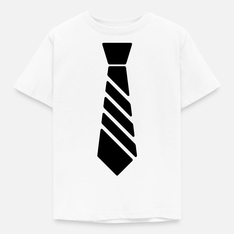 Krawatte - Kinder T-Shirt - Weiß