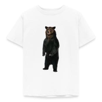 Standing bear - Kids' T-Shirt - white - Front - AI Model Kid Male (0cm)