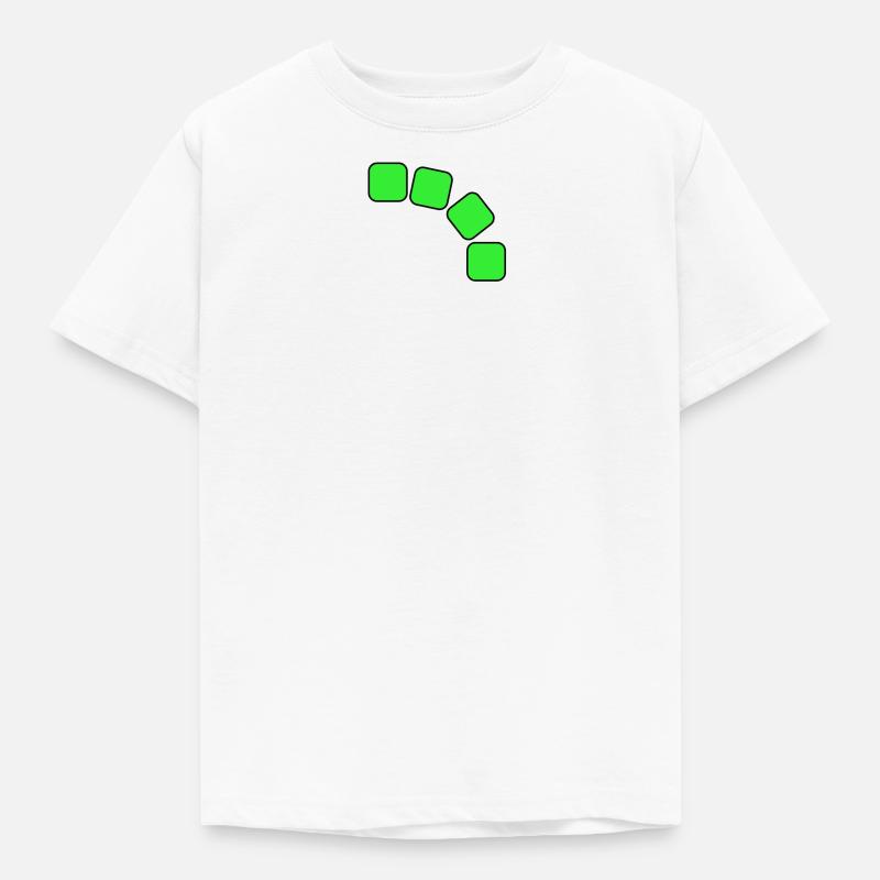 Grüne Quadrate Sequenz - Kinder T-Shirt - Weiß