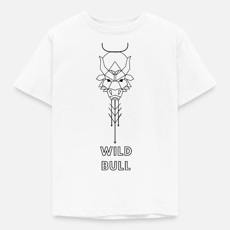 Wild Bull 1 - Kinder T-Shirt - Weiß