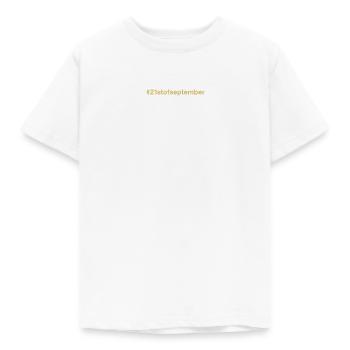 born on September 21 Birthday birthday - Kids' T-Shirt - white - Front - AI Model Kid Male (0cm)