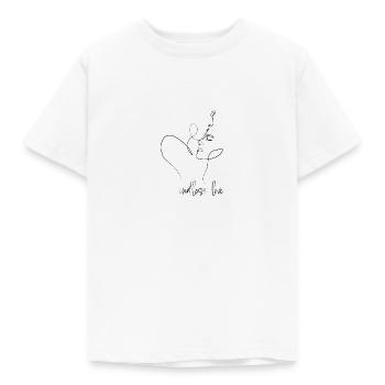 Un amour sans fin - Line Art - T-shirt Enfant - blanc - Devant - AI Model Kid Male (0cm)