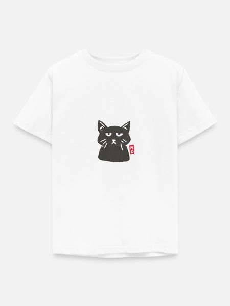 Blasierte Katze - Kinder T-Shirt - Weiß