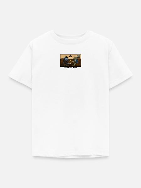 Fischiges Geschäft - Kinder T-Shirt - Weiß