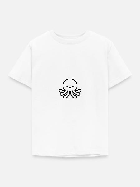 Krake - Kinder T-Shirt - Weiß