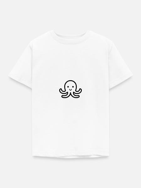 Krake - Kinder T-Shirt - Weiß