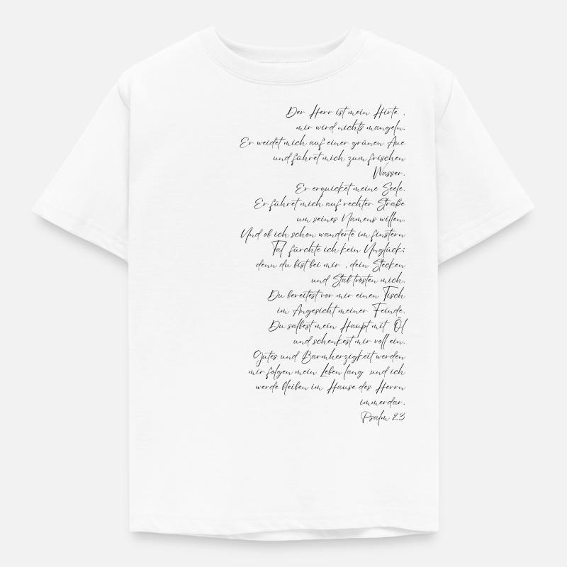 Psalm 23 - Kinder T-Shirt - Weiß