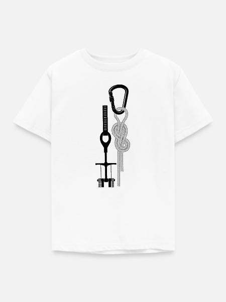 klettern bouldern felsklettern berge Bergsport - Kinder T-Shirt - Weiß