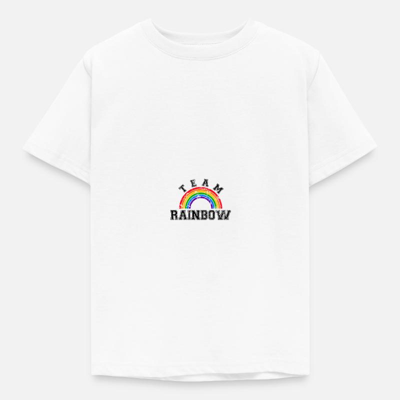 Équipe Rainbow LGBT Gay Pride Rainbow CSD - T-shirt Enfant - blanc