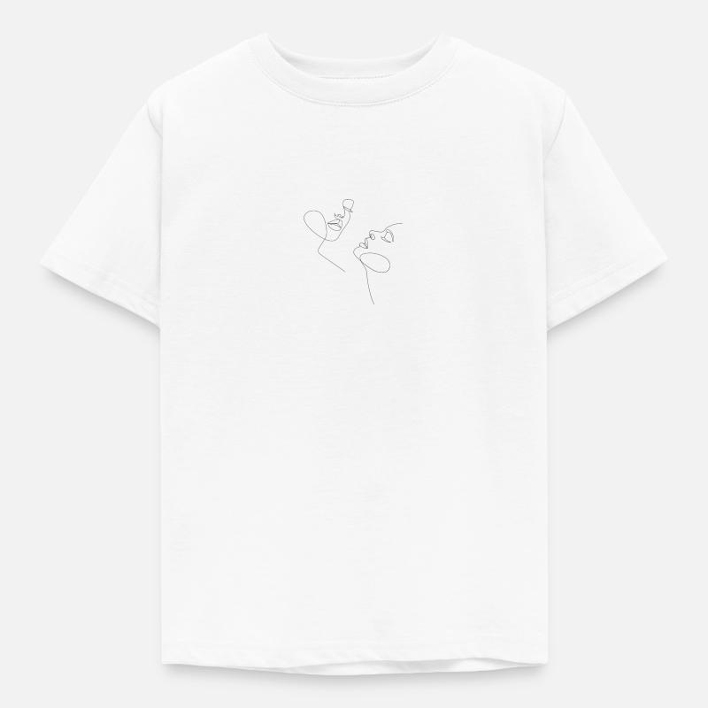 LINIENFLÄCHEN - Kinder T-Shirt - Weiß