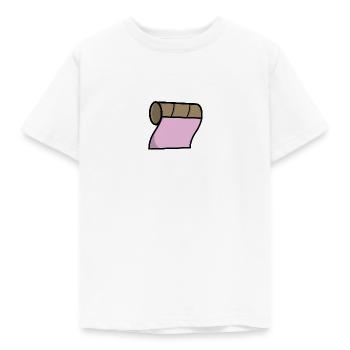 Rouleau papier toilette rose dernière feuille - T-shirt Enfant - blanc - Devant - AI Model Kid Male (0cm)