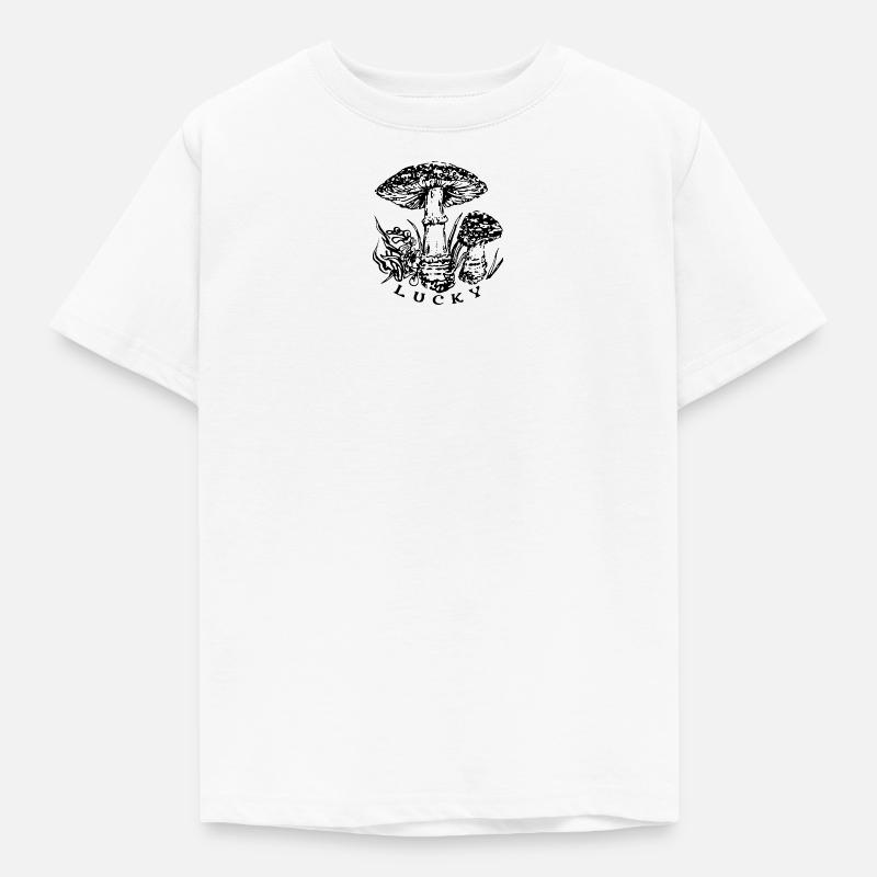 GLÜCKLICH - Kinder T-Shirt - Weiß