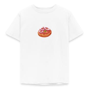 Délicieuse viande hachée sur petits pains oignons - T-shirt Enfant - blanc - Devant - AI Model Kid Male (0cm)