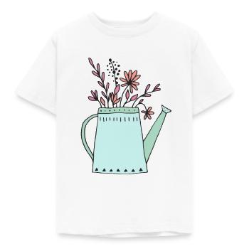 flower - Kids' T-Shirt - white - Front - AI Model Kid Male (0cm)