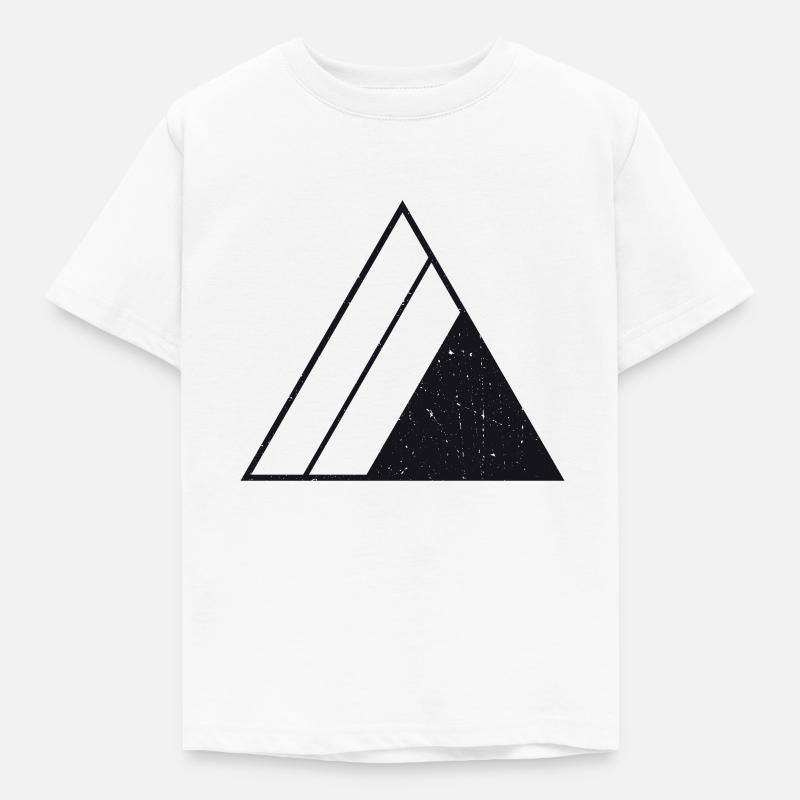 Icônes de forme de triangles lineart minimalistes - T-shirt Enfant - blanc