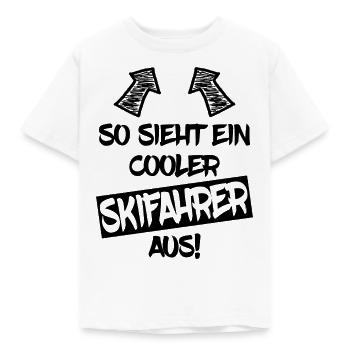SKIFAHRER - Kinder T-Shirt - Weiß - Vorne - AI Model Kid Male (0cm)