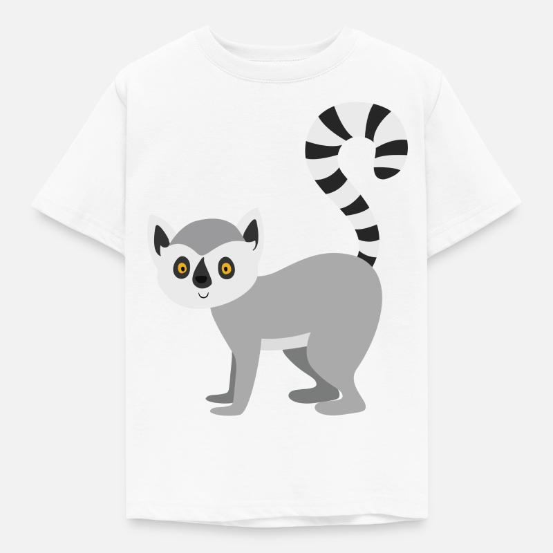 lemur - Kinder T-Shirt - Weiß