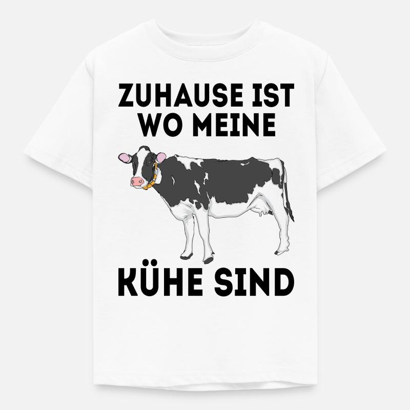 Kuh - Kinder T-Shirt - Weiß