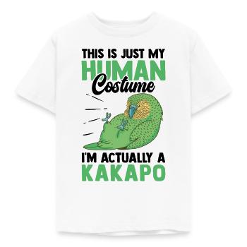 Kakapo nur ein Kostüm flugunfähiger Kakapo - Kinder T-Shirt - Weiß - Vorne - AI Model Kid Male (0cm)