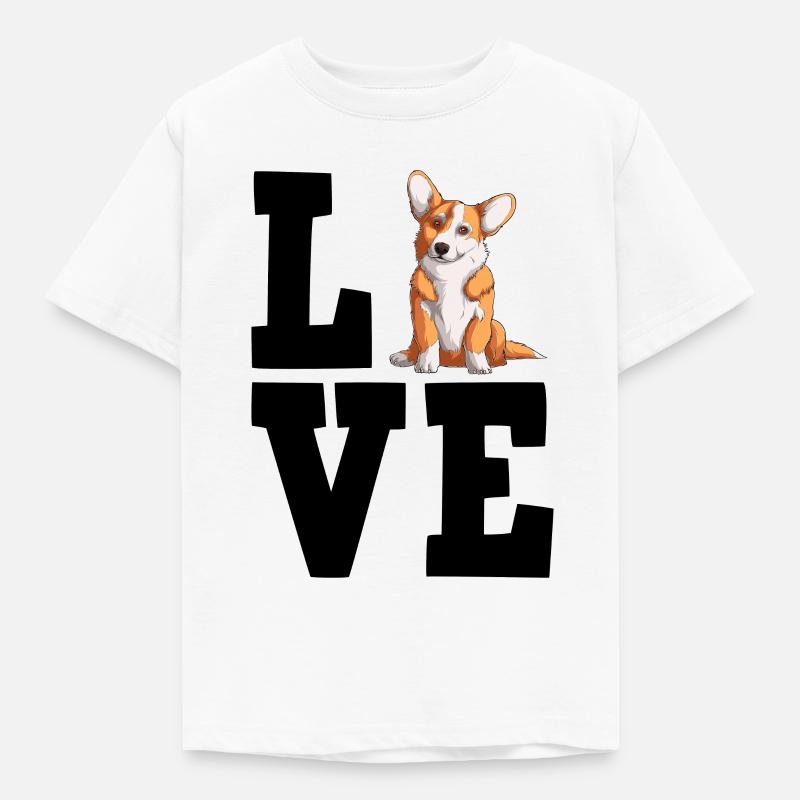 Corgi - Kinder T-Shirt - Weiß
