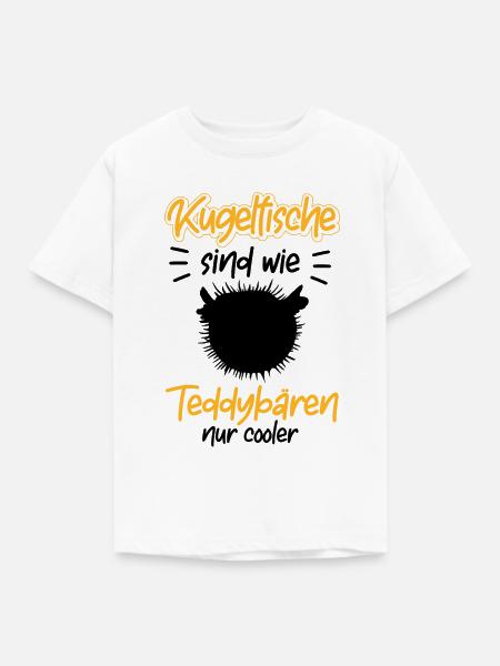 Kugelfisch ist cooler Aquaristik - Kinder T-Shirt - Weiß