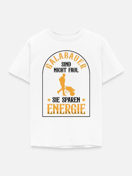 Galabauer ist nicht faul Landschaftsbauer - Kinder T-Shirt - Weiß