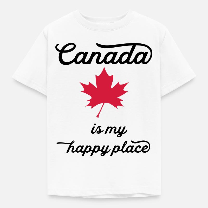 canada heureux - T-shirt Enfant - blanc