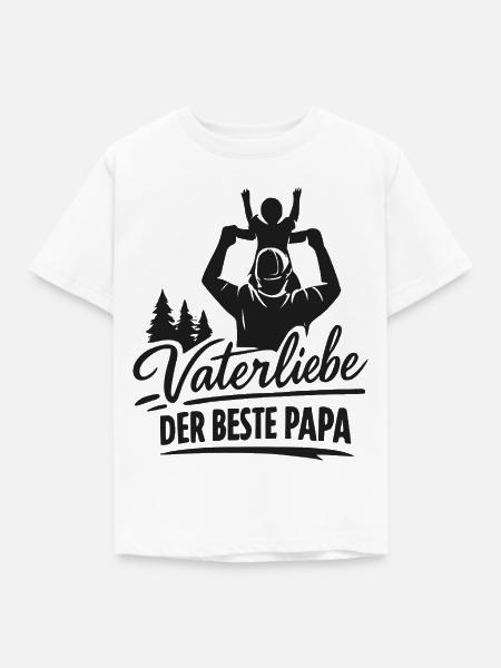 Vaterliebe: Der beste Papa - Kinder T-Shirt - Weiß
