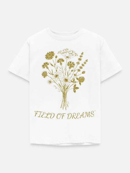 Field Dreams Goldblütenstrauß - Kinder T-Shirt - Weiß