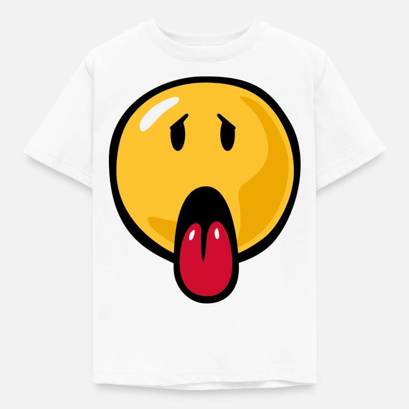 Smiley sick - Kinder T-Shirt - Weiß