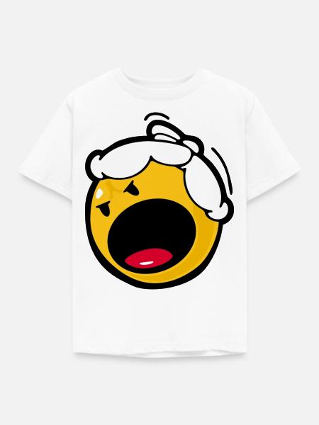 Smiley Anger Madness - Kinder T-Shirt - Weiß