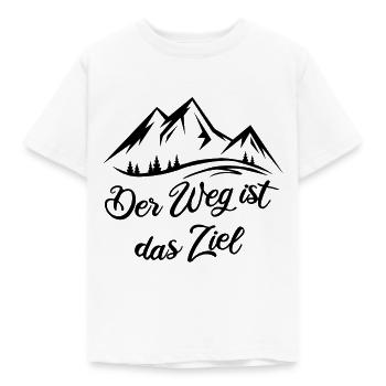 Der Weg ist das Ziel - Kinder T-Shirt - Weiß - Vorne - AI Model Kid Male (0cm)