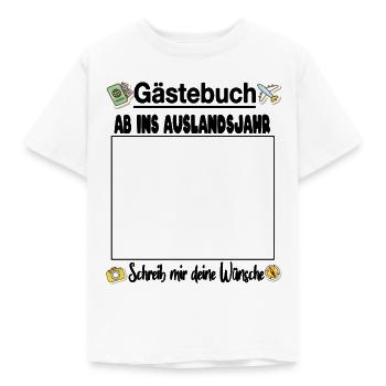 Auswandern Auswanderung Studium Ausland Geschenke - Kinder T-Shirt - Weiß - Vorne - AI Model Kid Male (0cm)