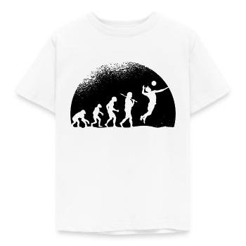 Evolution Volleyball - Kinder T-Shirt - Weiß - Vorne - AI Model Kid Male (0cm)