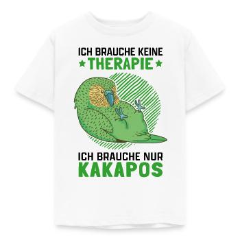 Kakapo Therapie Neuseeland flugunfähiger Kakapo - Kinder T-Shirt - Weiß - Vorne - AI Model Kid Male (0cm)