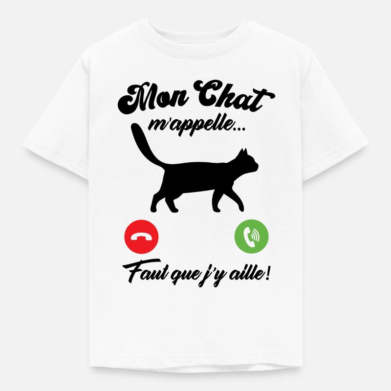 Mon chat m'appelle - T-shirt Enfant - blanc