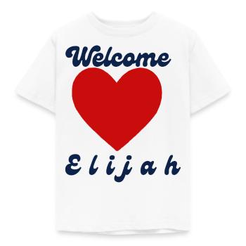 Elijah willkommen - Kinder T-Shirt - Weiß - Vorne - AI Model Kid Male (0cm)