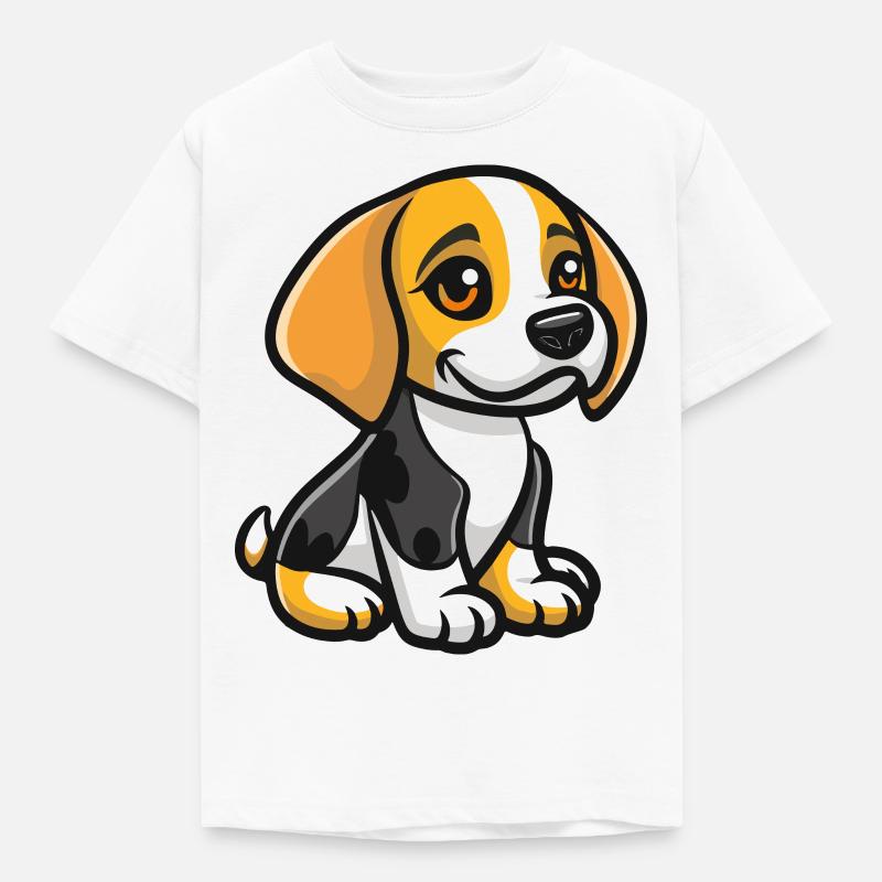 hund tier comic - Kinder T-Shirt - Weiß