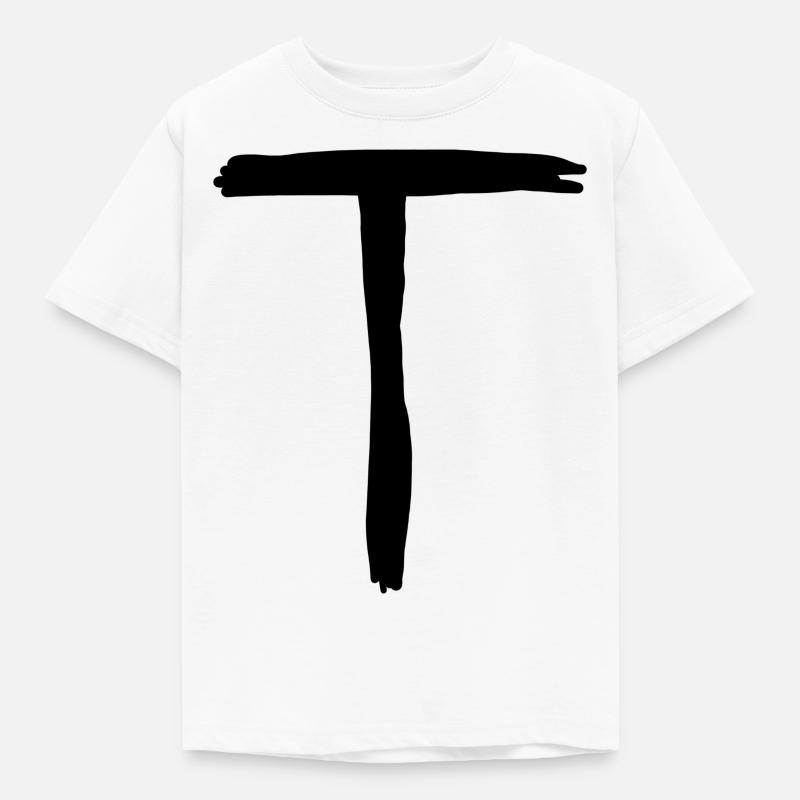 Buchstaben T - Kinder T-Shirt - Weiß
