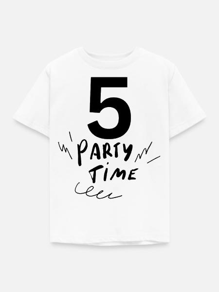 5 - Kinder T-Shirt - Weiß