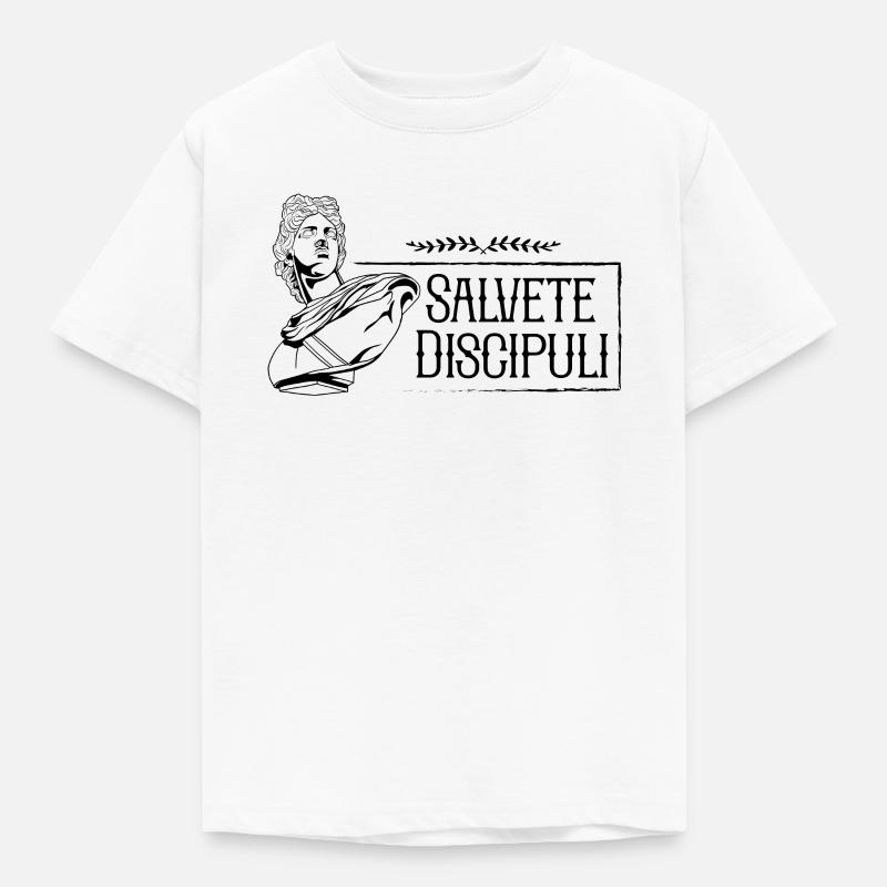 Detto latino - Salvete Discipuli - Maglietta per bambini - bianco