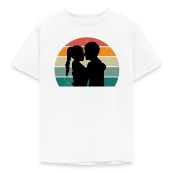Mariage Mariage Petit ami Petite amie Mariage Amour - T-shirt Enfant - blanc - Devant - AI Model Kid Male (0cm)
