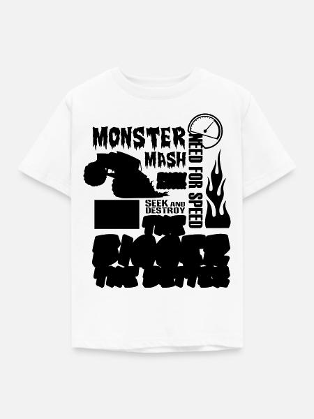 Monstertruck - Kinder T-Shirt - Weiß