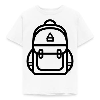 Rucksack - Kinder T-Shirt - Weiß - Vorne - AI Model Kid Male (0cm)