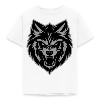 Tête de loup - T-shirt Enfant - blanc - Devant - AI Model Kid Male (0cm)