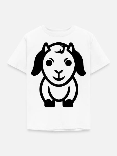 Ziegenbock - Kinder T-Shirt - Weiß