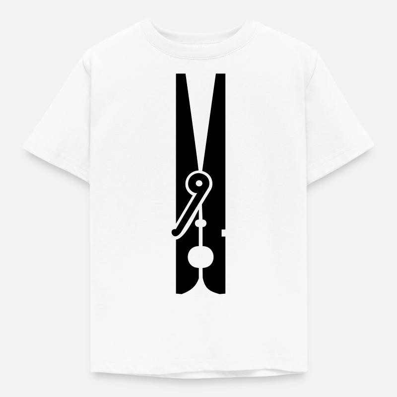 Clothes Peg / Clothes Peg (1c) - Kids' T-Shirt - white